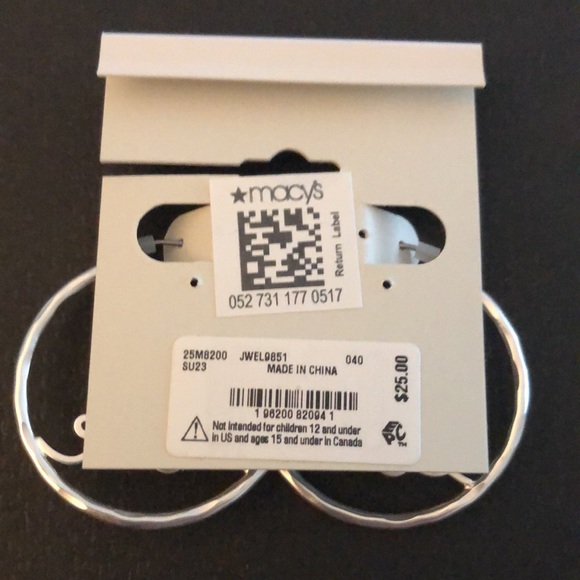 Lucky Brand Silver Tone Hoop Earrings Love In Cursive Script NWT - Picture 10 of 10